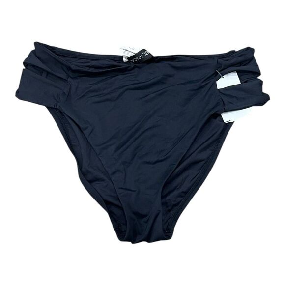 La Blanca Black Island Goddess Mid-Waist Keyhole Bottom 8 - Picture 2 of 4